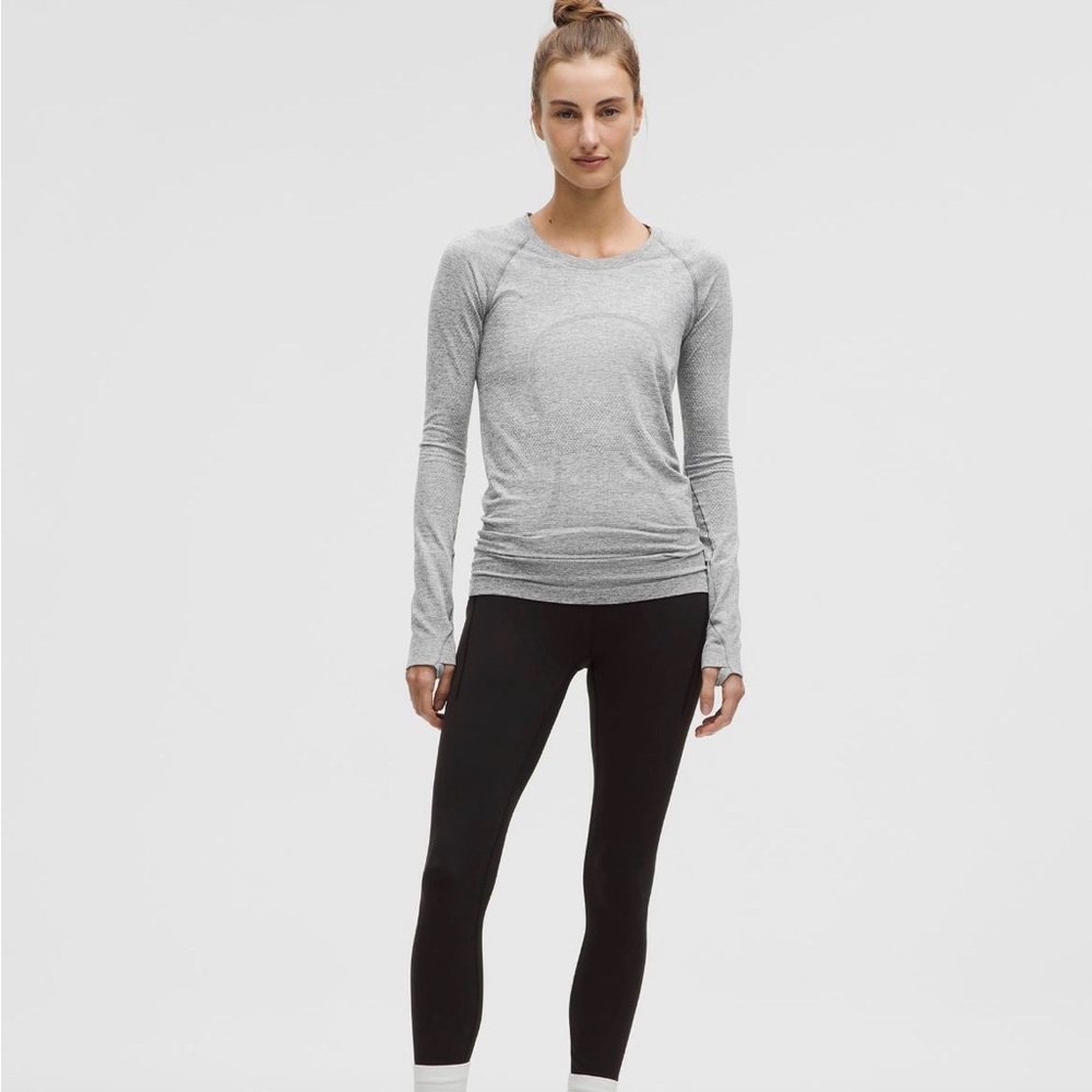 Lululemon 4 swiftly tech long sleeve shirt 2.0 slate gray hip length